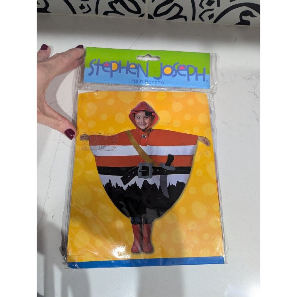 NWT Stephen Joseph Rain Poncho Pirate Ages 3 ages up